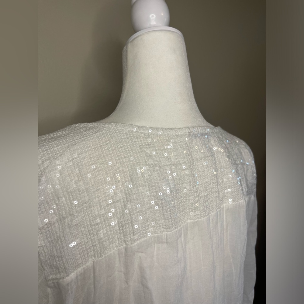 New Collection White Lace and Cotton Blouse - Picture 2 of 8